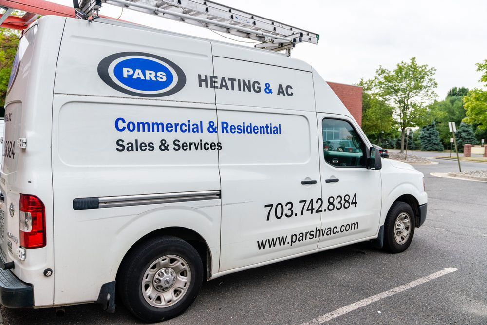 PARS heating and Air Conditioning Work Van